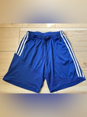 Adidas ClimaCool Blue Athletic Shorts Men’s Medium 3 Stripe Mesh Workout Gym